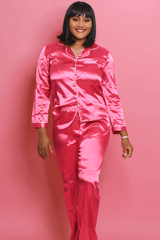 Essential Satin Pajamas (Pink Blossom)