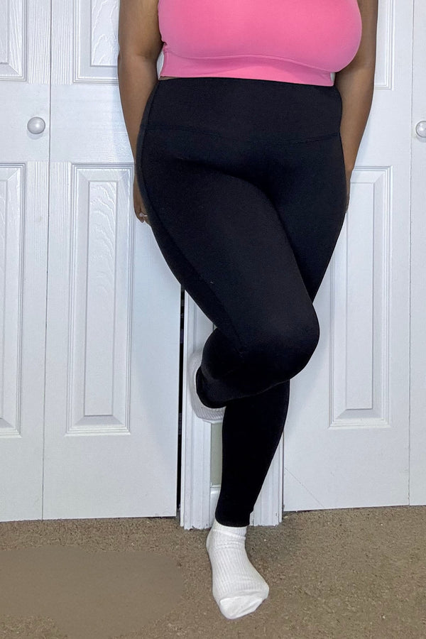 Plus Size Microfiber Full Length Leggings